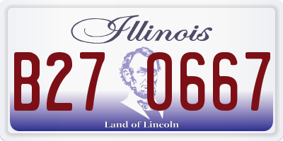 IL license plate B270667