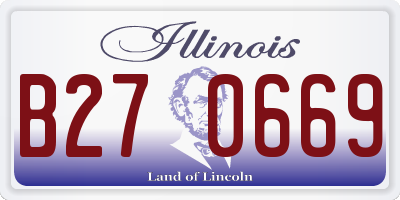 IL license plate B270669