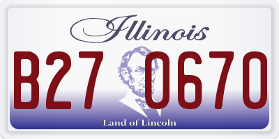 IL license plate B270670