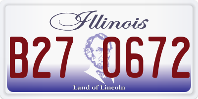 IL license plate B270672