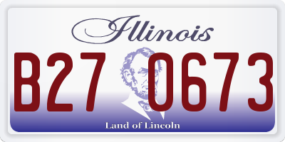 IL license plate B270673