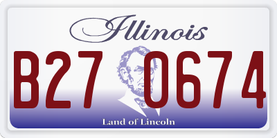 IL license plate B270674