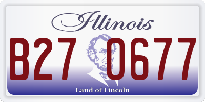 IL license plate B270677