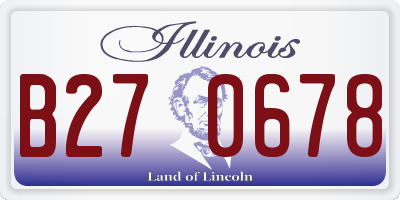 IL license plate B270678