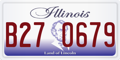 IL license plate B270679