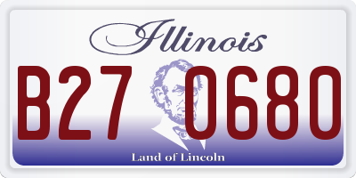 IL license plate B270680