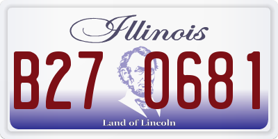 IL license plate B270681