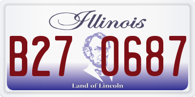 IL license plate B270687