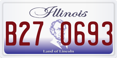 IL license plate B270693