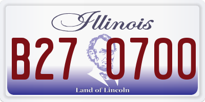 IL license plate B270700