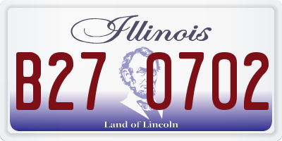 IL license plate B270702