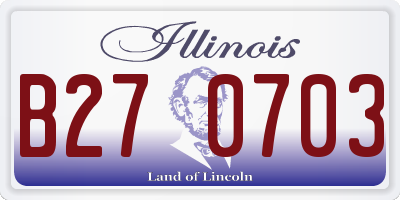 IL license plate B270703