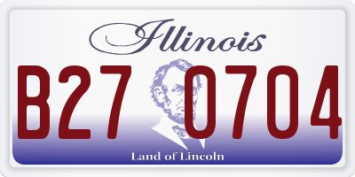 IL license plate B270704