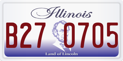 IL license plate B270705