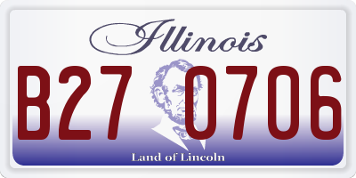 IL license plate B270706