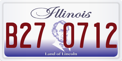 IL license plate B270712