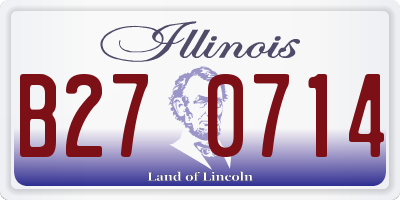 IL license plate B270714
