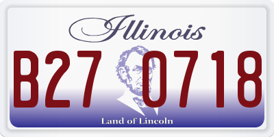 IL license plate B270718