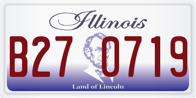 IL license plate B270719
