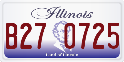 IL license plate B270725