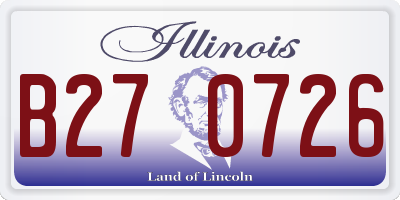 IL license plate B270726