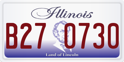 IL license plate B270730