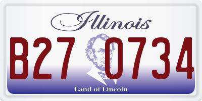 IL license plate B270734