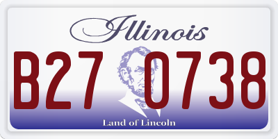 IL license plate B270738