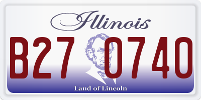 IL license plate B270740