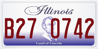 IL license plate B270742