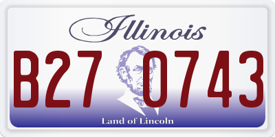 IL license plate B270743