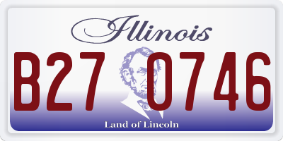 IL license plate B270746