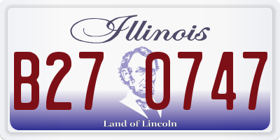 IL license plate B270747