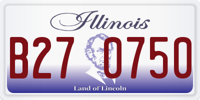 IL license plate B270750