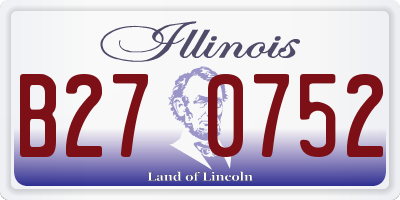 IL license plate B270752
