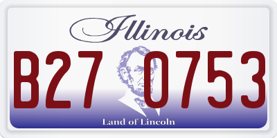 IL license plate B270753