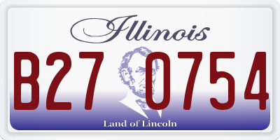IL license plate B270754