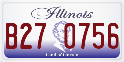 IL license plate B270756