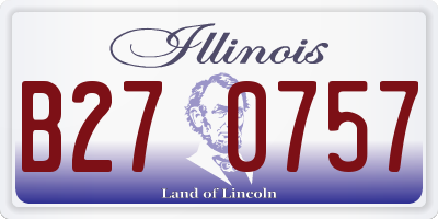 IL license plate B270757