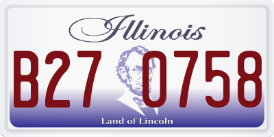 IL license plate B270758