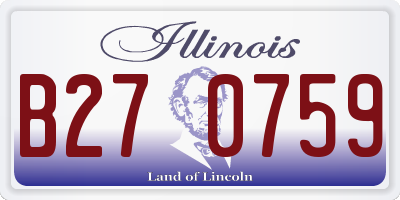 IL license plate B270759