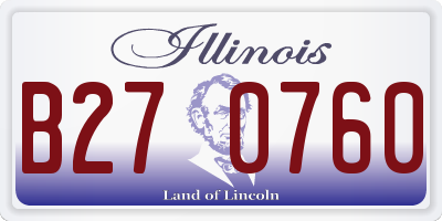 IL license plate B270760