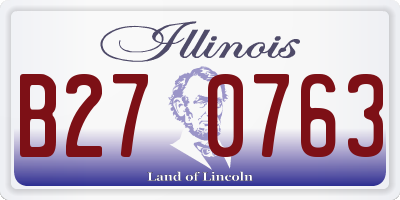 IL license plate B270763