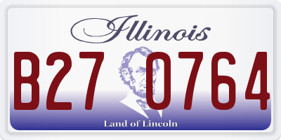 IL license plate B270764