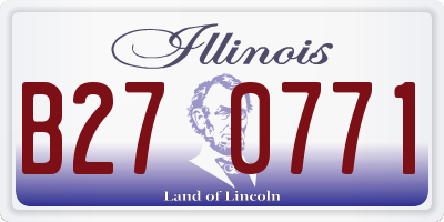 IL license plate B270771