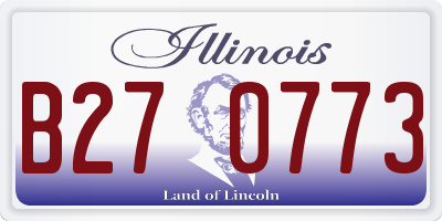IL license plate B270773