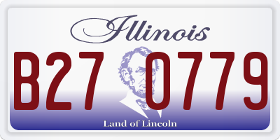 IL license plate B270779