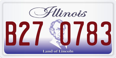 IL license plate B270783