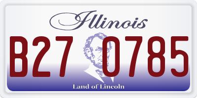 IL license plate B270785