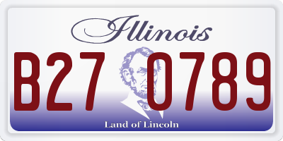 IL license plate B270789